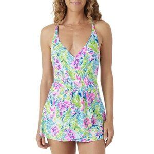 NWT Stella Parker Hem Wrap Swim Dress Multi Small